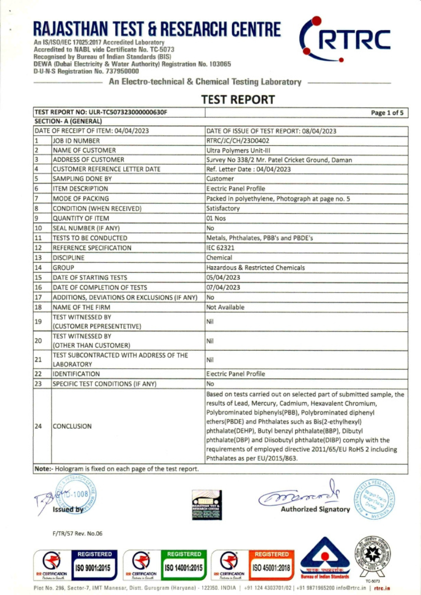 PVC Channel Test